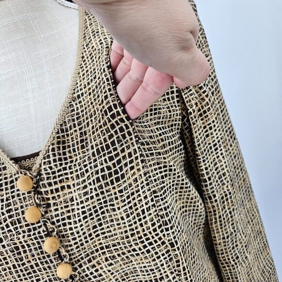 Platinum Dorothy Schoelen Abstract Tank Jacket Set Women's Size P XS Art To Wear - Picture 10 of 16